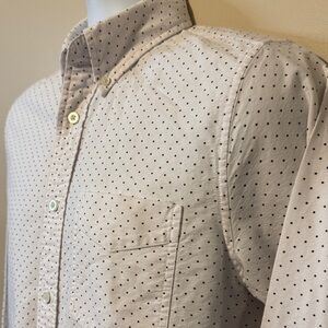 Jack Spade White and Black Dotted Shirt